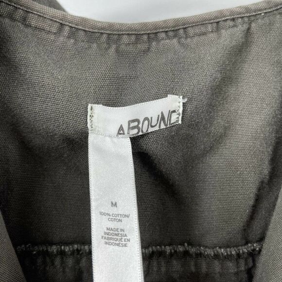 Gray Field Jacket Womens Size M Abound Brand Gray Hooded Cinch Waist Full Zip - Picture 6 of 6